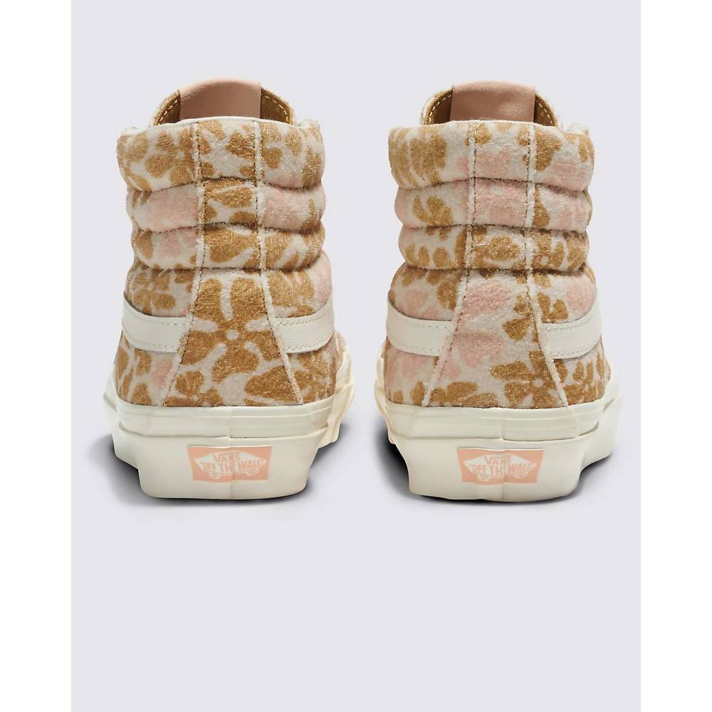 NEW VANS women's sk8-hi reissue 38 sneaker in groovy floral peach - Picture 3 of 4